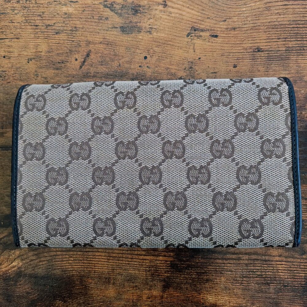 Vintage GUCCI Canvas Continental Wallet - Picture 10 of 15